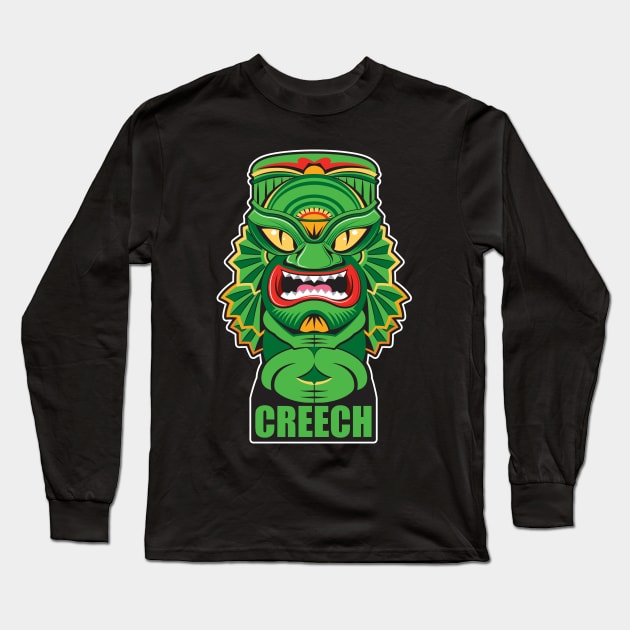 TIKI Creature Long Sleeve T-Shirt by pentoolarts